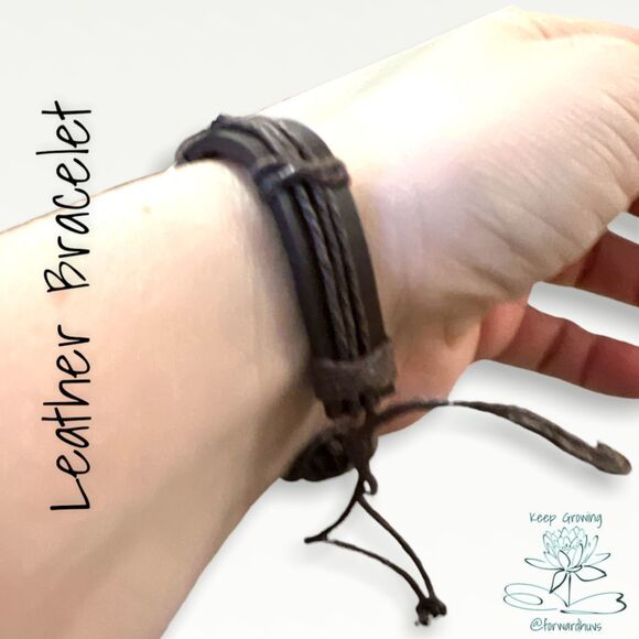 NWOT | Leather Bracelet | Adjustable - Picture 2 of 8